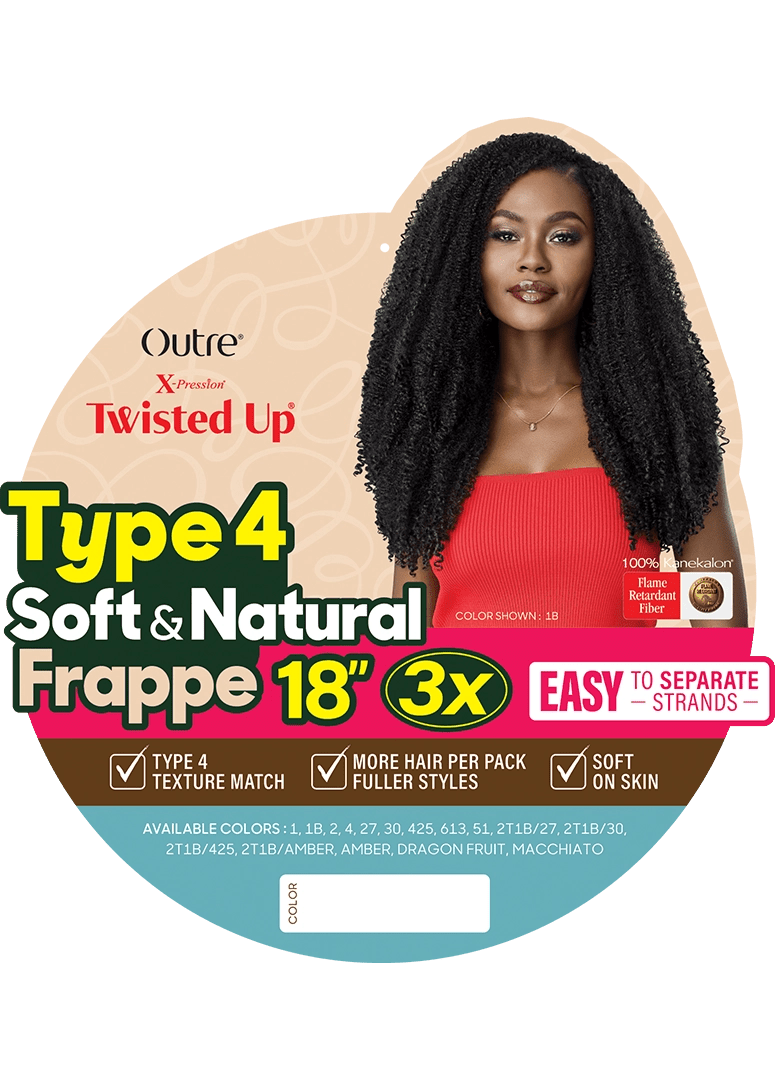ヘアプライマリーセット Outre Xpression Type 4 Soft & Natural – 3X Frappe 18