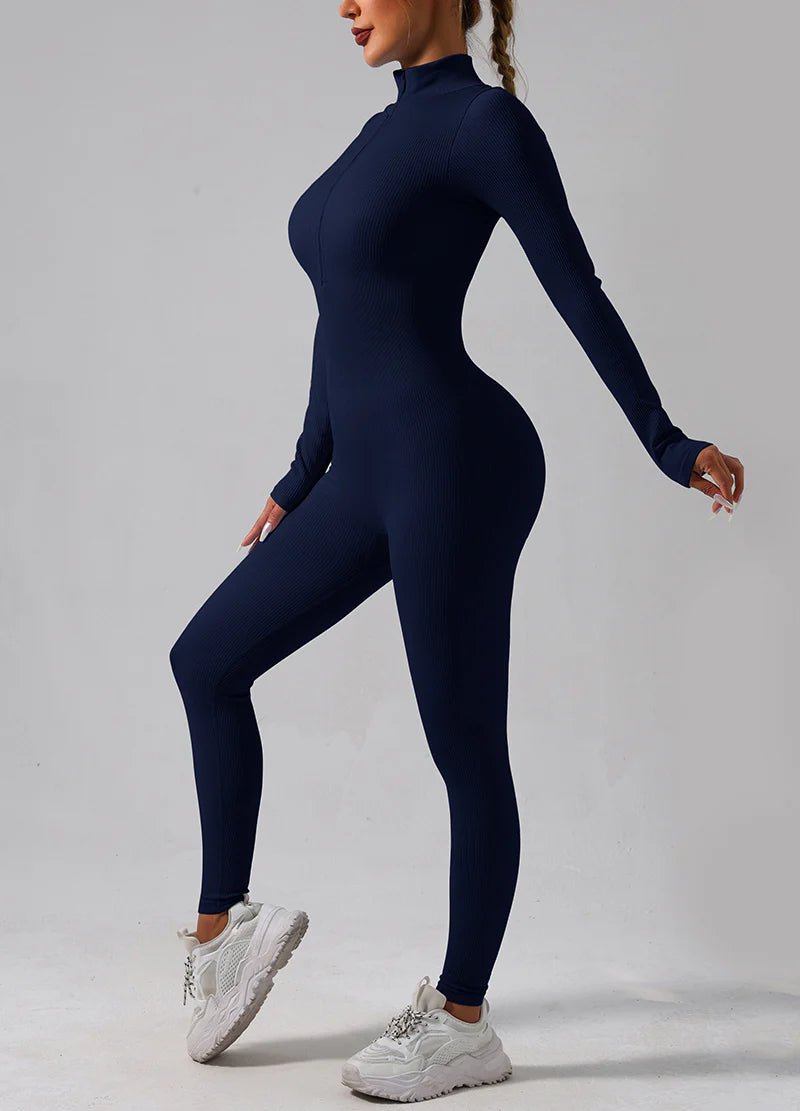 Dodo Tummy Control Half Zip-Up Jumpsuit