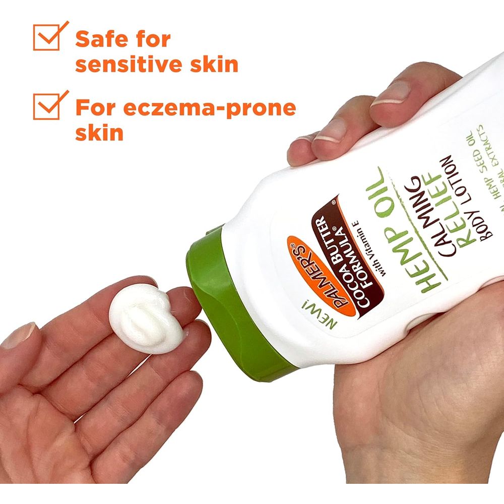 Palmer’s Cocoa Butter Formula Hemp Oil Calming Relief Body Lotion | 24HR Moisture for Dry & Sensitive Skin – 8oz - Beauty Exchange Beauty Supply