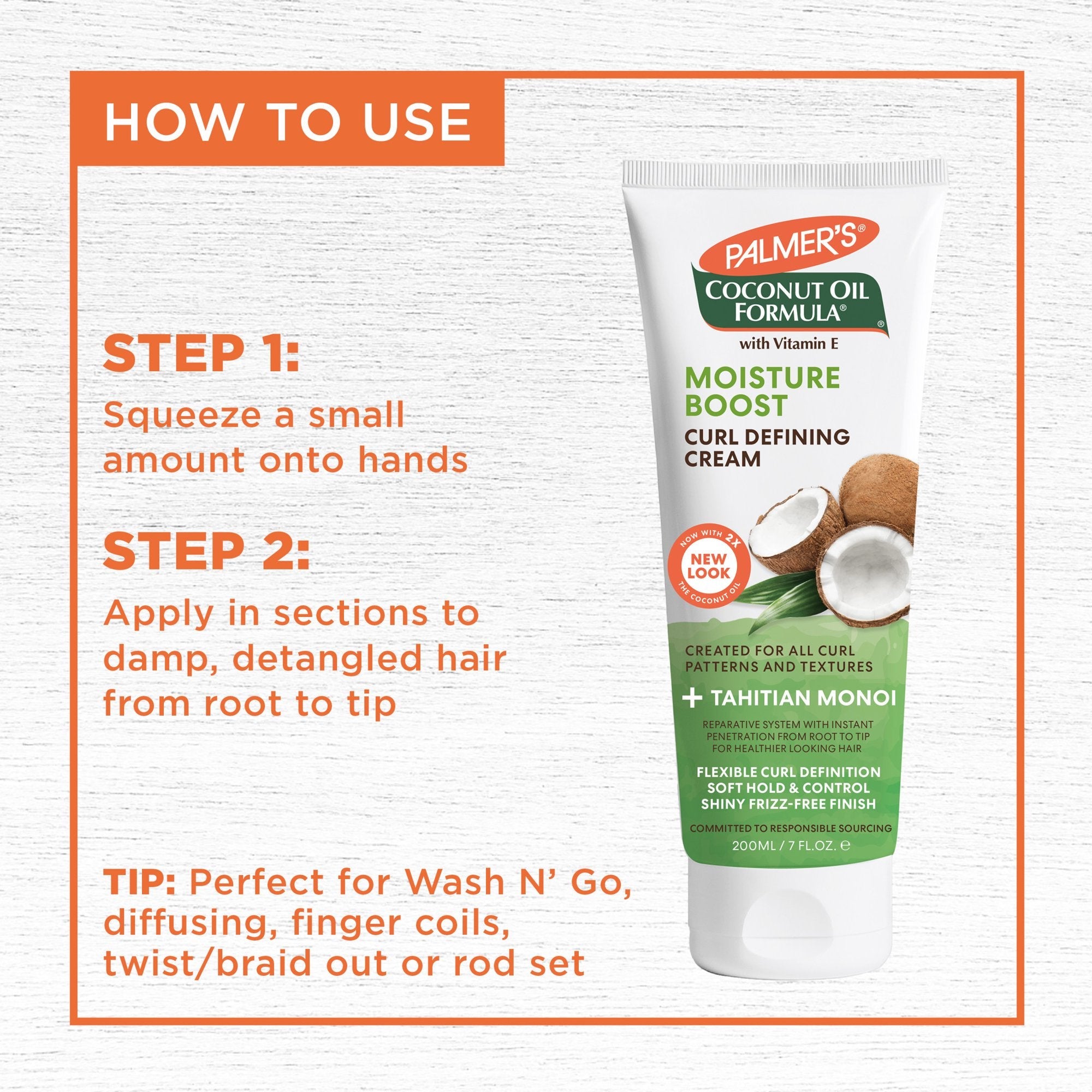 Palmer’s Coconut Oil Curl Cream & Defining Gel – 7oz - Beauty Exchange Beauty Supply