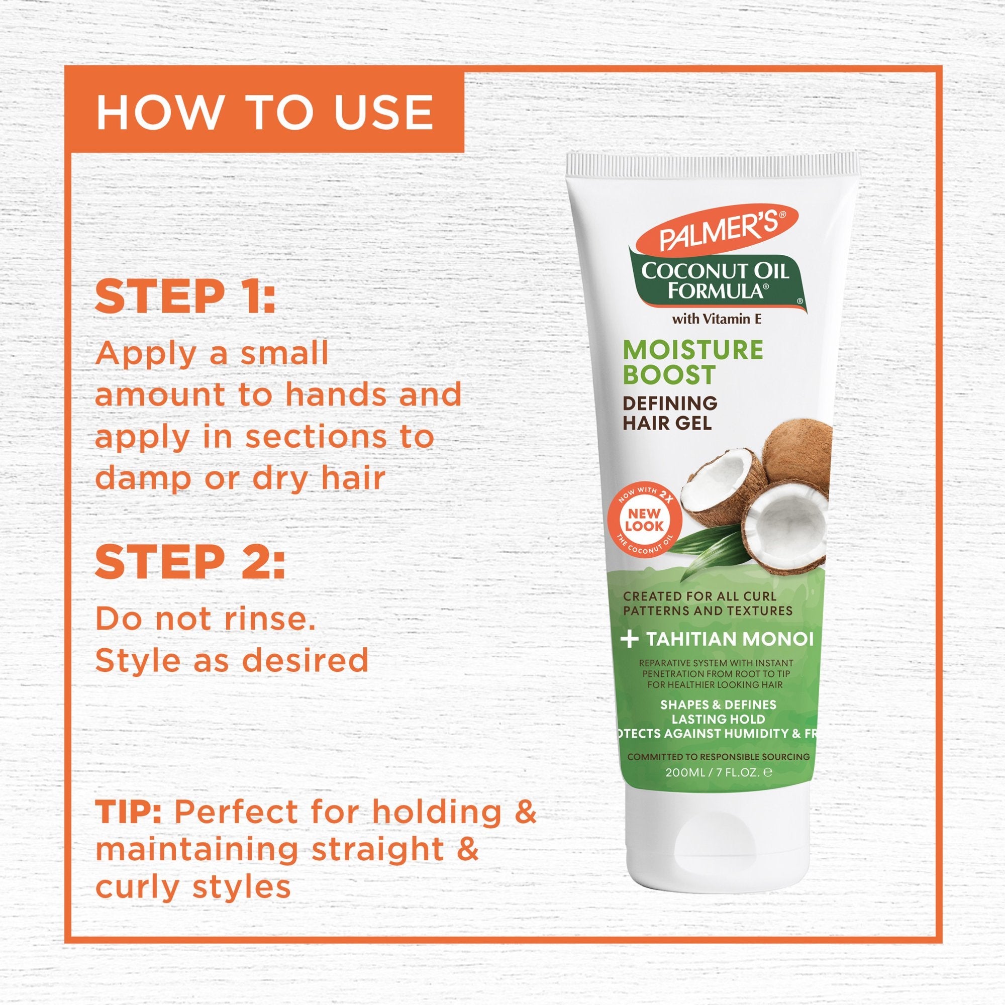 Palmer’s Coconut Oil Curl Cream & Defining Gel – 7oz - Beauty Exchange Beauty Supply