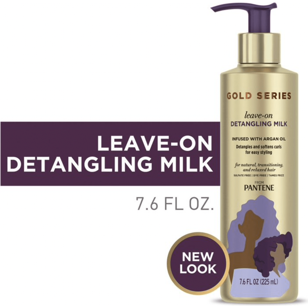 Pantene Gold Series Leave - On Detangling Milk with Argan Oil – Smooth, Soften & Detangle Textured Hair – 7.6 oz - Beauty Exchange Beauty Supply