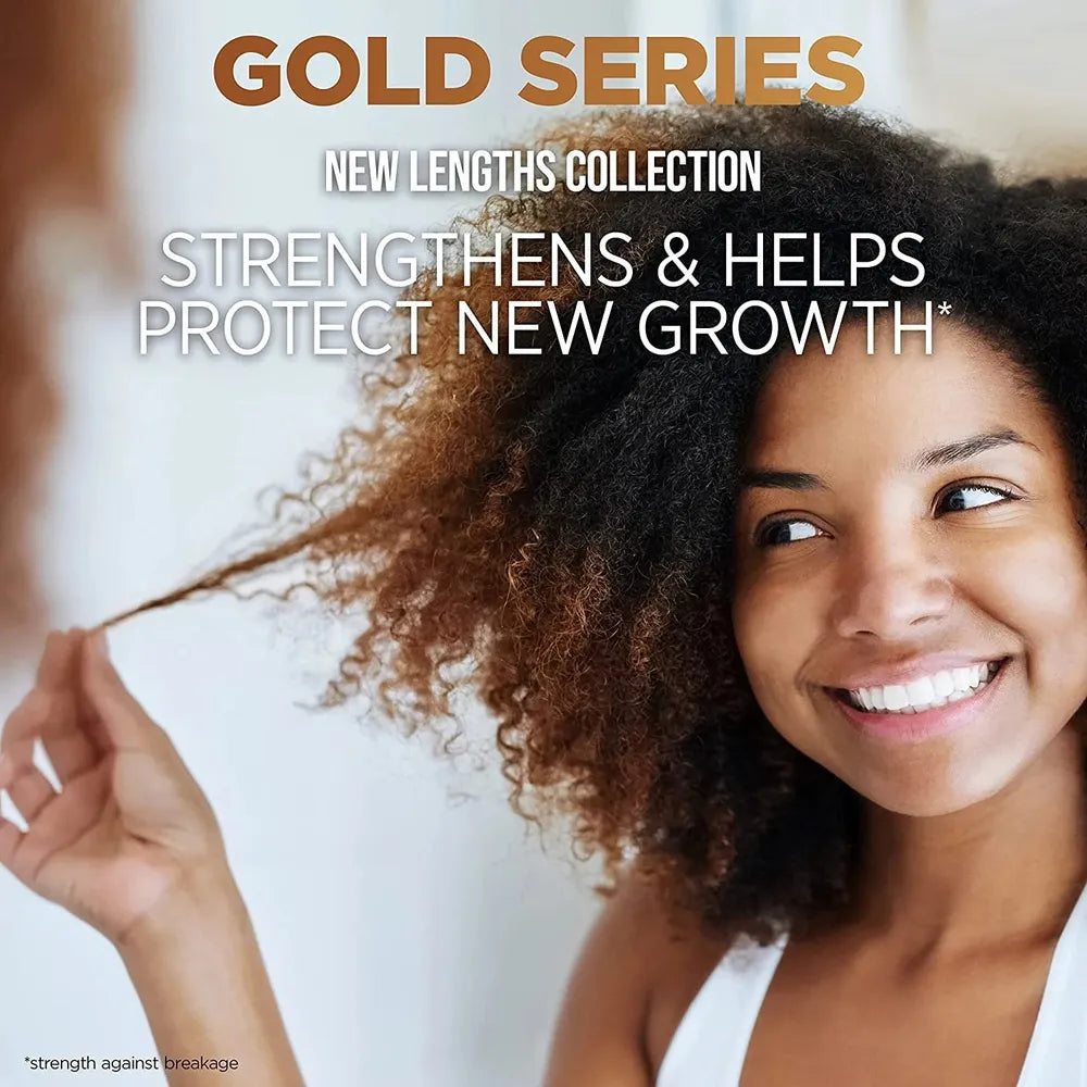 🌟 Pantene Gold Series New Lengths Anti - Breakage Defense Serum – Protects & Strengthens Curly, Coily Hair – 3 fl oz - Beauty Exchange Beauty Supply