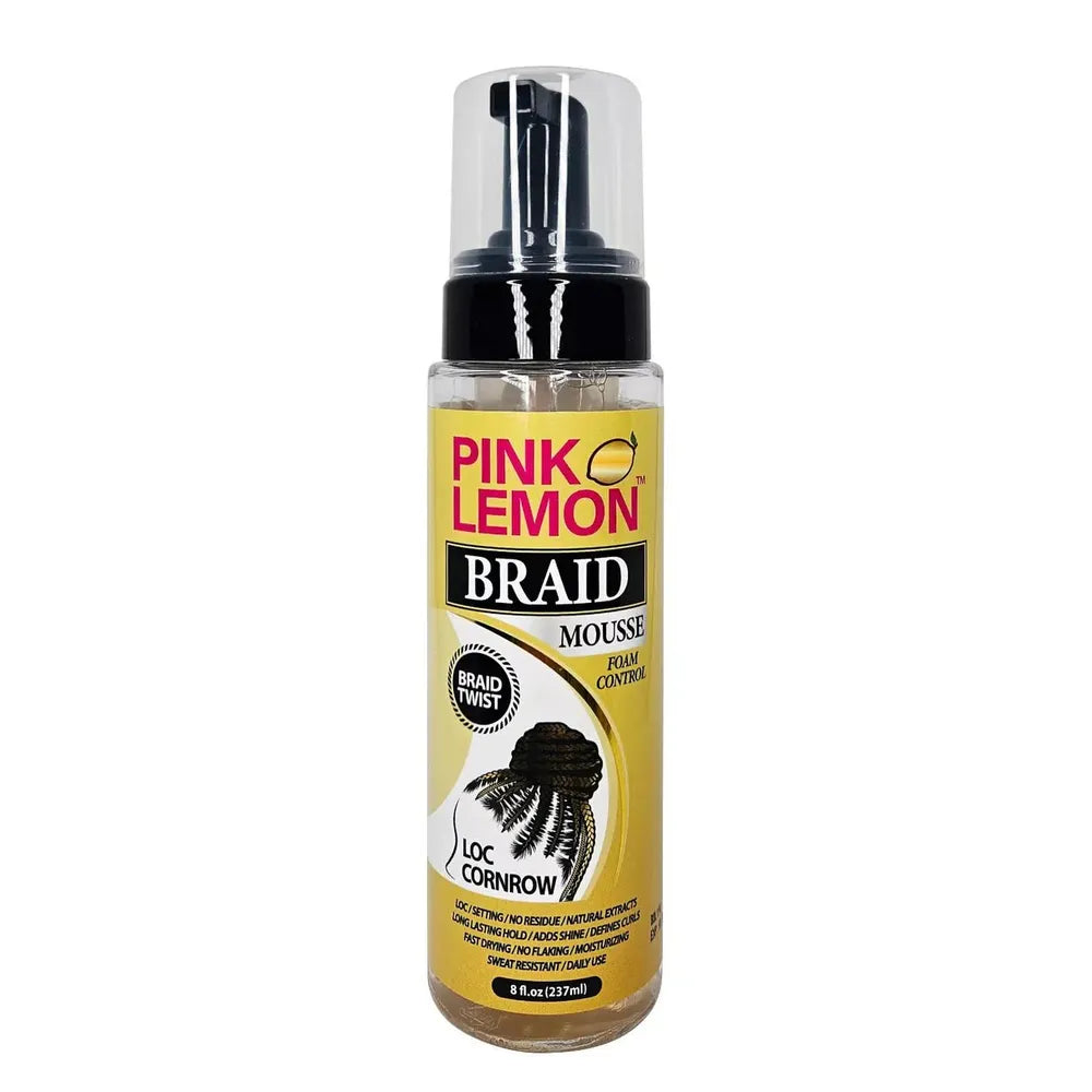 Pink Lemon Braid Mousse – Hold & Frizz Control - Beauty Exchange Beauty Supply