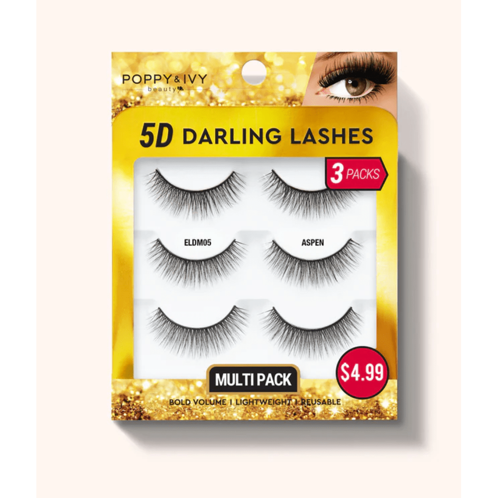Poppy & Ivy 5D Darling Lashes - 3 Pairs - Beauty Exchange Beauty Supply