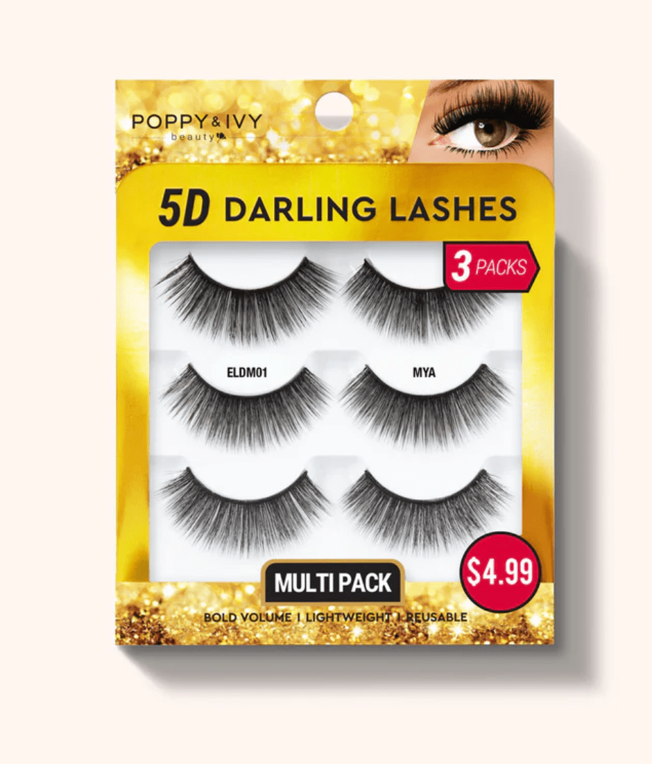 Poppy & Ivy 5D Darling Lashes - 3 Pairs - Beauty Exchange Beauty Supply