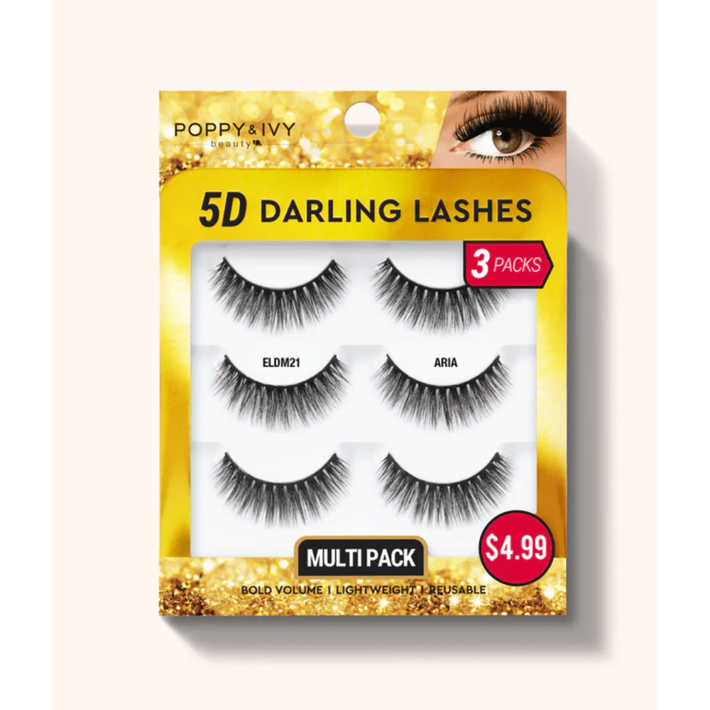 Poppy & Ivy 5D Darling Lashes - 3 Pairs - Beauty Exchange Beauty Supply