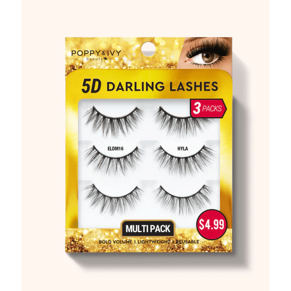 Poppy & Ivy 5D Darling Lashes - 3 Pairs - Beauty Exchange Beauty Supply