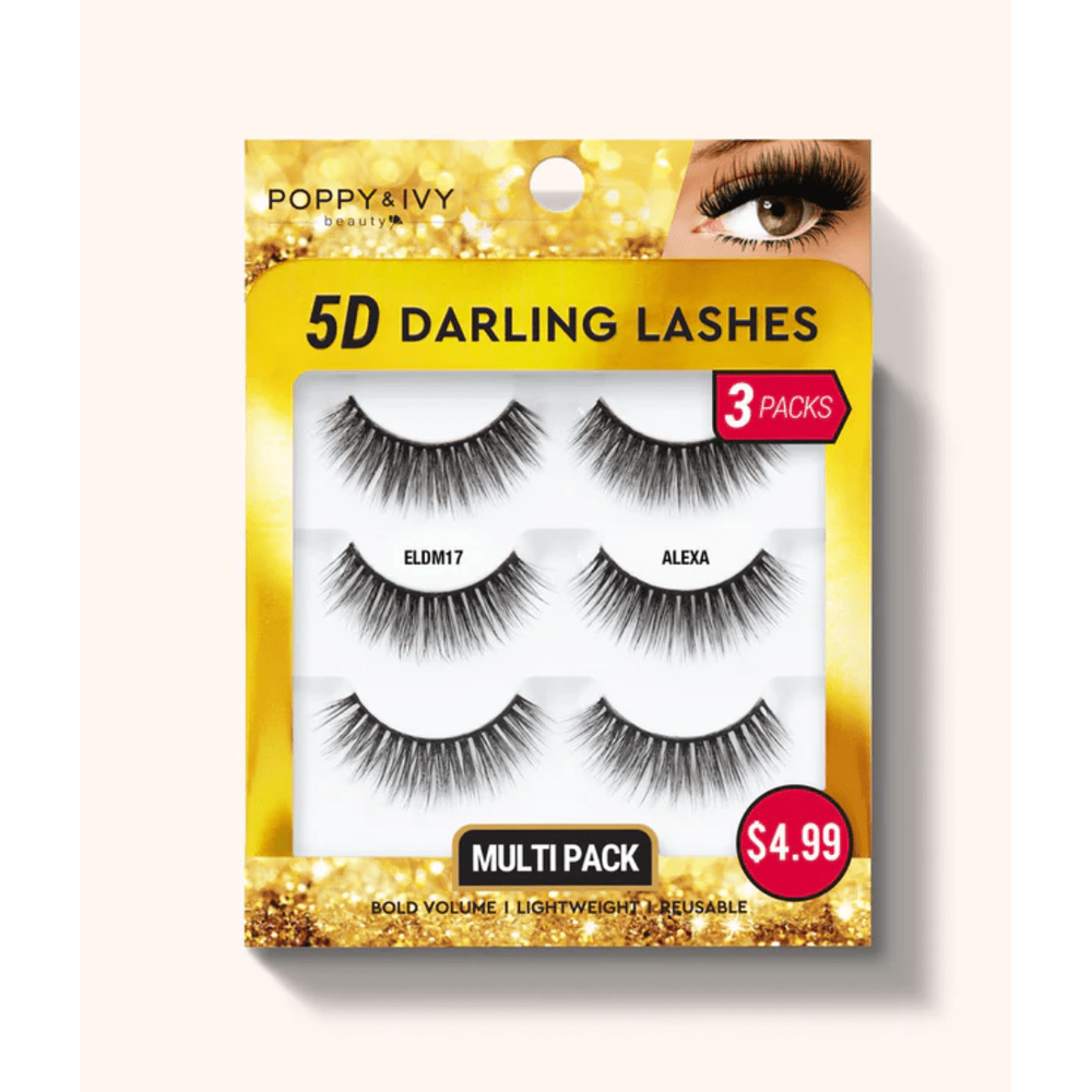 Poppy & Ivy 5D Darling Lashes - 3 Pairs - Beauty Exchange Beauty Supply