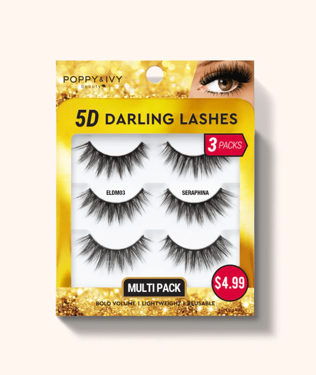 Poppy & Ivy 5D Darling Lashes – 3 Pairs Multi - Pack - Beauty Exchange Beauty Supply