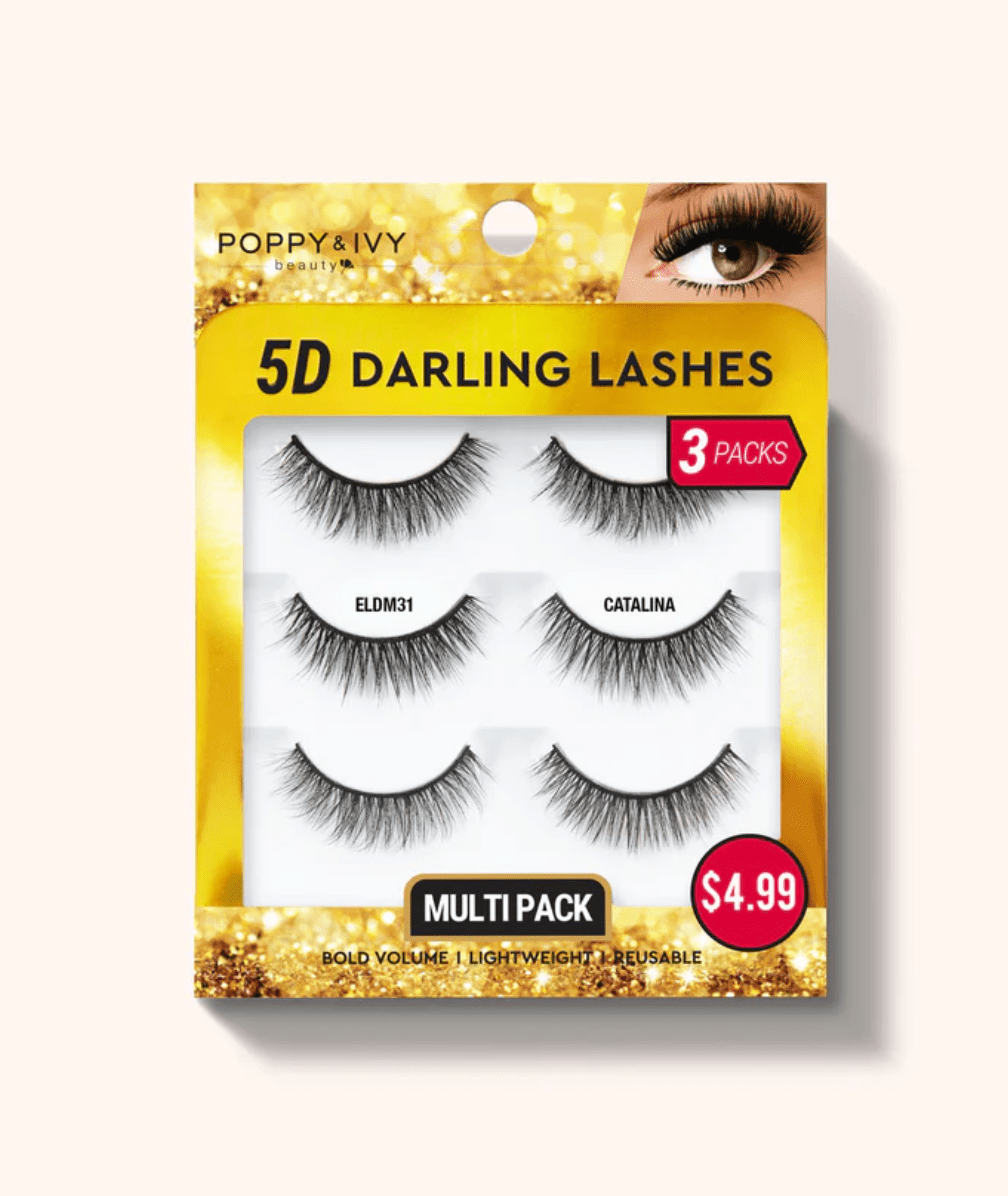 Poppy & Ivy 5D Darling Lashes – 3 Pairs Multi - Pack - Beauty Exchange Beauty Supply