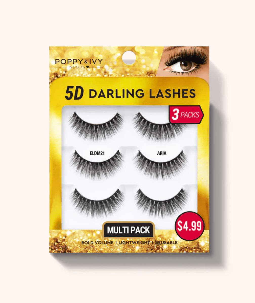 Poppy & Ivy 5D Darling Lashes – 3 Pairs Multi - Pack - Beauty Exchange Beauty Supply