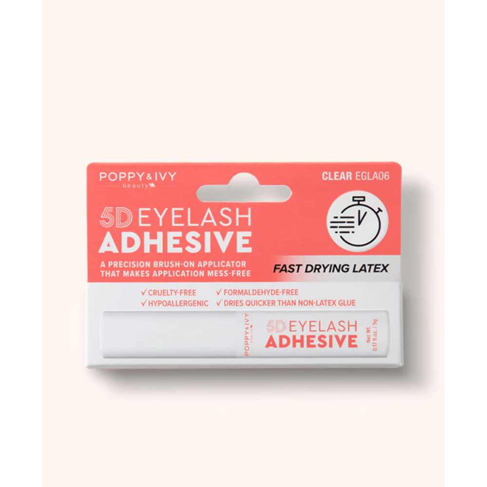 Poppy & Ivy 5D Eyelash Brush Adhesive Fast Drying - 5g - Beauty Exchange Beauty Supply