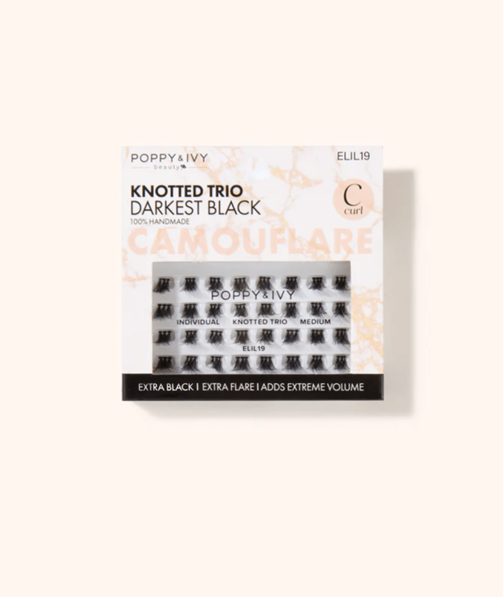 Poppy & Ivy Camouflage Knotted Individual & Trio Lashes - Beauty Exchange Beauty Supply