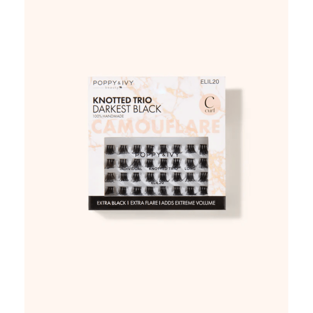 Poppy & Ivy Camouflage Knotted Individual & Trio Lashes - Beauty Exchange Beauty Supply