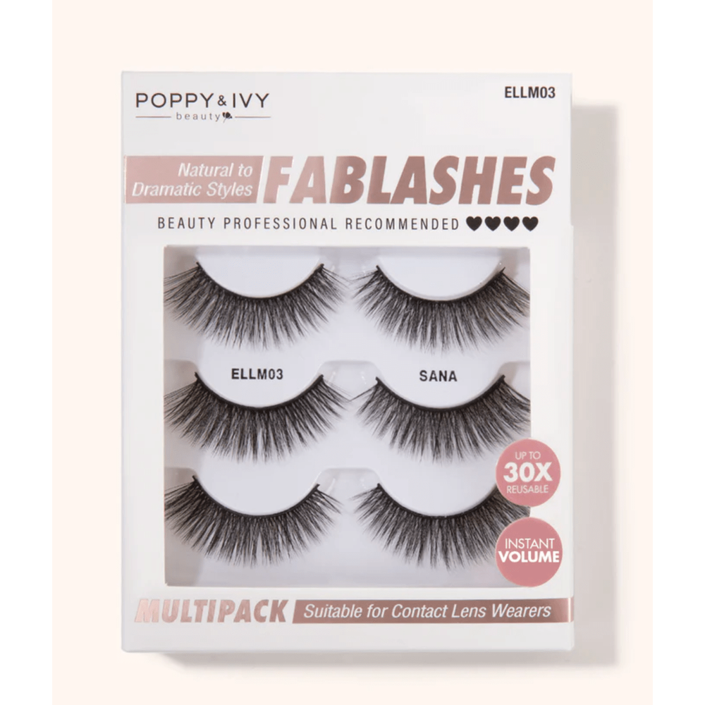 Poppy & Ivy Fablashes Multipack - 3 Pairs - Beauty Exchange Beauty Supply