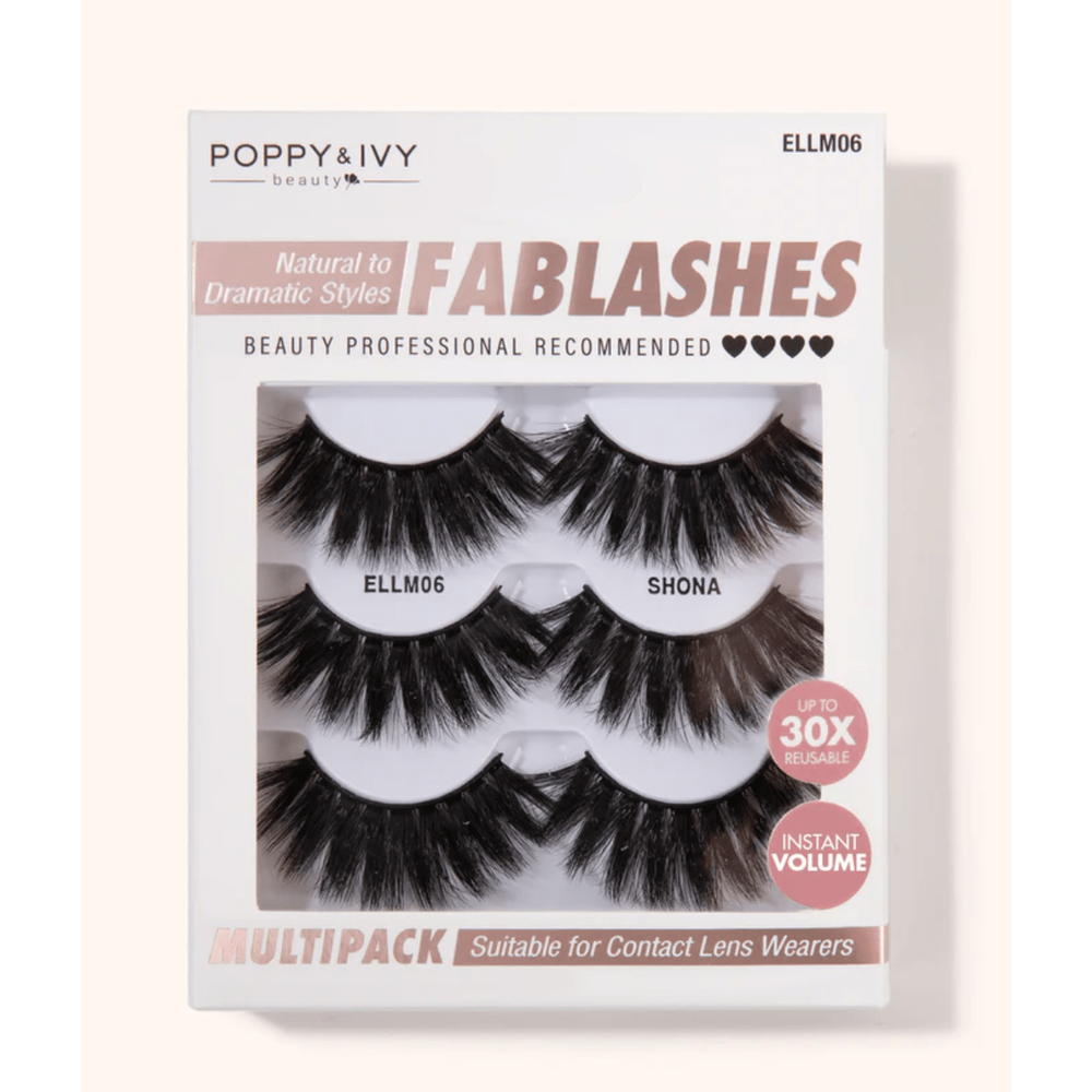Poppy & Ivy Fablashes Multipack - 3 Pairs - Beauty Exchange Beauty Supply