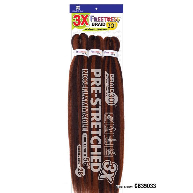 Shake n Go Freetress Synthetic Crochet Hair 301 – 3X Braid 56″