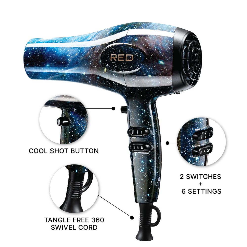 RED 3200 BD Designer Hair Brush – Galaxy, Leopard & Carbon Fiber Styles BD30–BD32 - Beauty Exchange Beauty Supply