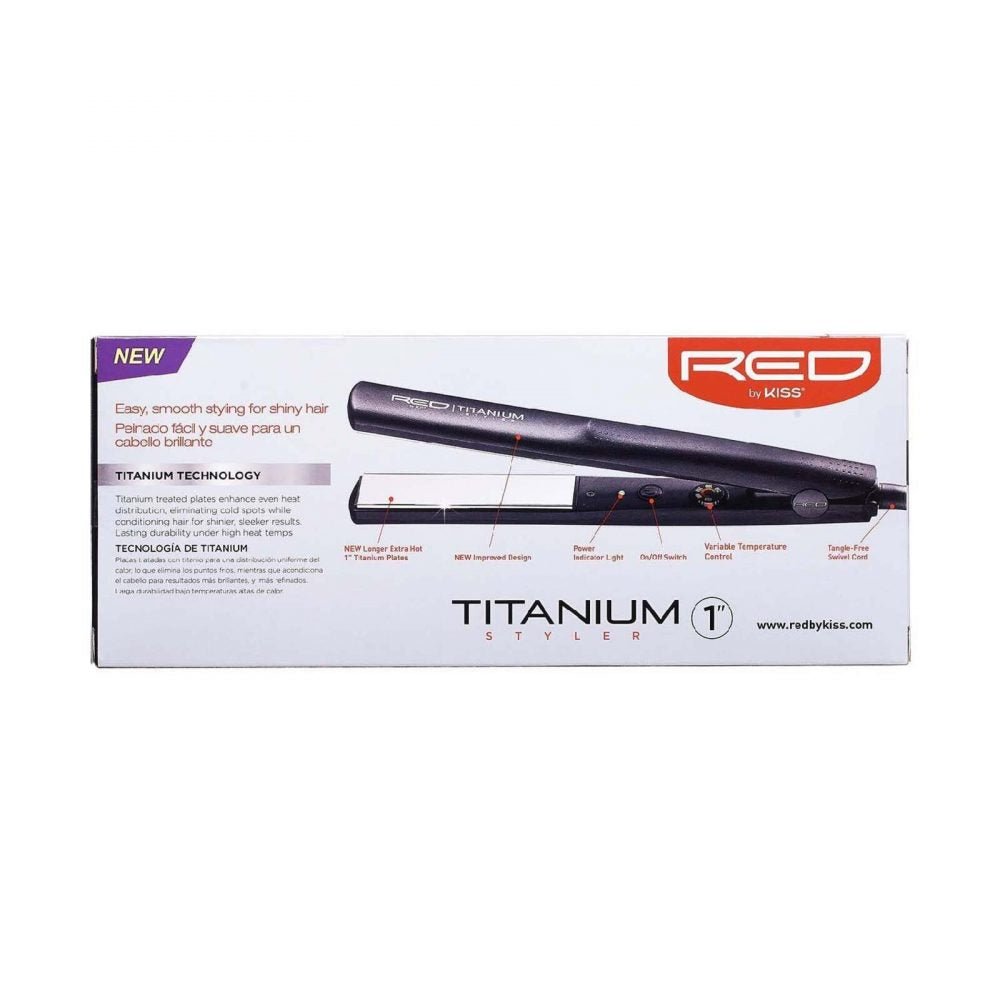 Red by Kiss 1" Titanium Styler Flat Iron - Beauty Exchange Beauty Supply