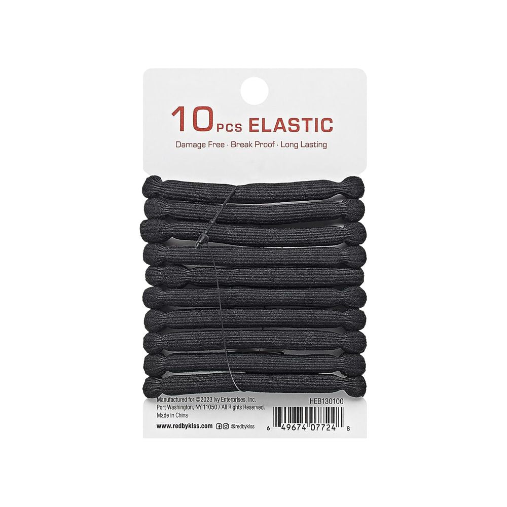 Red by Kiss 10 Pcs Maximum Hold Elastic Hair Bands – Extra Thick 8mm, No Breakage (HEB13) - Beauty Exchange Beauty Supply