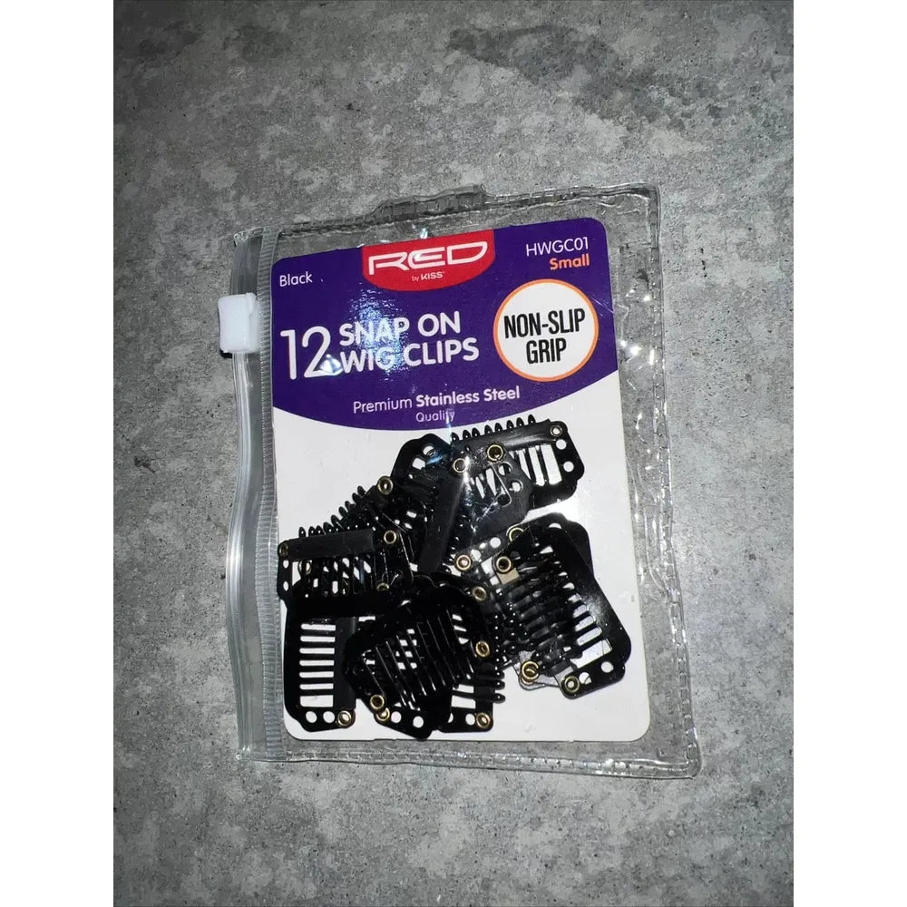 Red by Kiss 12 Pcs Snap - On Wig Clips | Small – HWGC01 – Comfortable & Secure Hold for Wigs, Extensions & Hairpieces - Beauty Exchange Beauty Supply