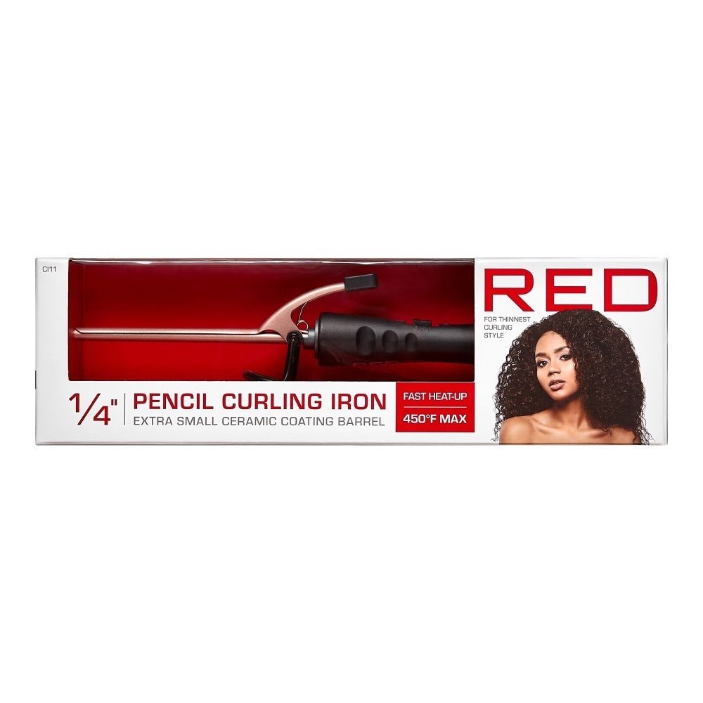 Red by Kiss 1/4 - Inch Pencil Curling Iron CI11 - Beauty Exchange Beauty Supply