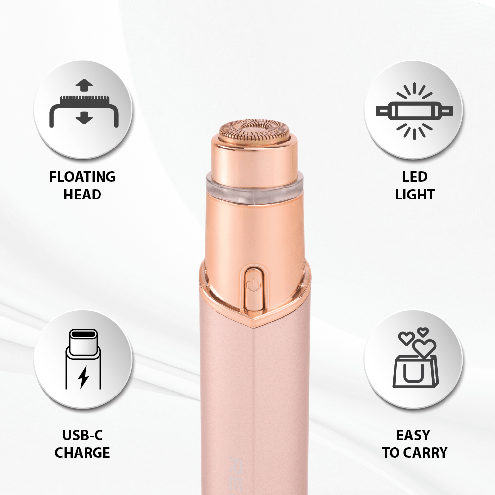 Red by Kiss 18K Gold Rechargeable Facial Hair Remover - Beauty Exchange Beauty Supply