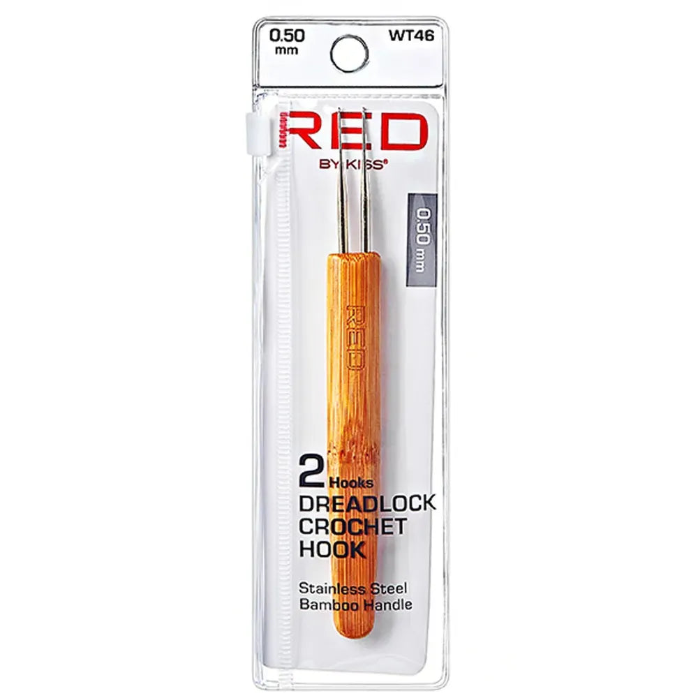 Red by Kiss 2 Hook Crochet Needle | 0.50 mm – WT46 – Dual Precision for Micro Locs & Detailed Styles - Beauty Exchange Beauty Supply