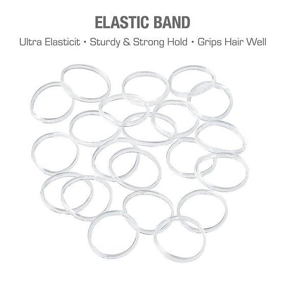 Red by Kiss 250 Elastic Bands – Clear, No - Snag Invisible Hold Hair Elastics (HRB12) - Beauty Exchange Beauty Supply
