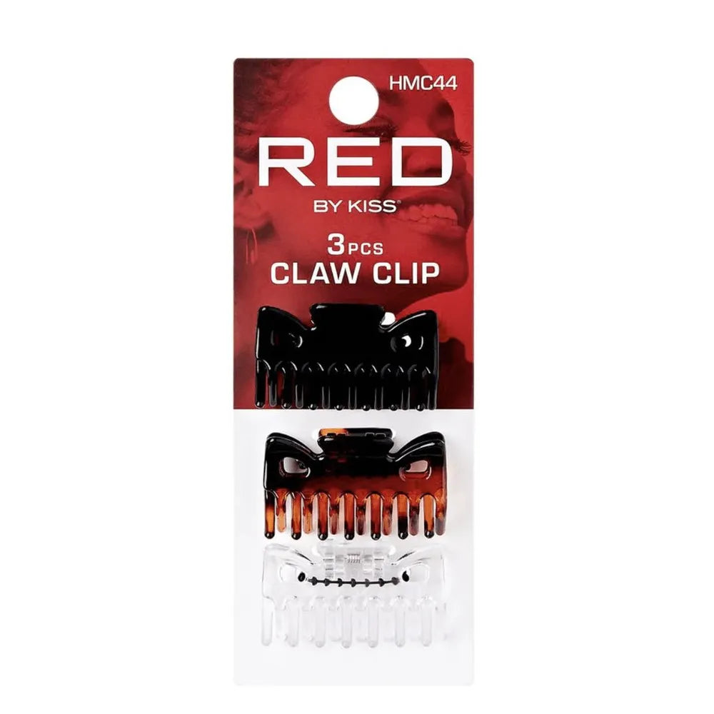 Red by Kiss 3 - Piece Claw Clip Set – Strong Hold, Assorted Sizes (HMC44) - Beauty Exchange Beauty Supply