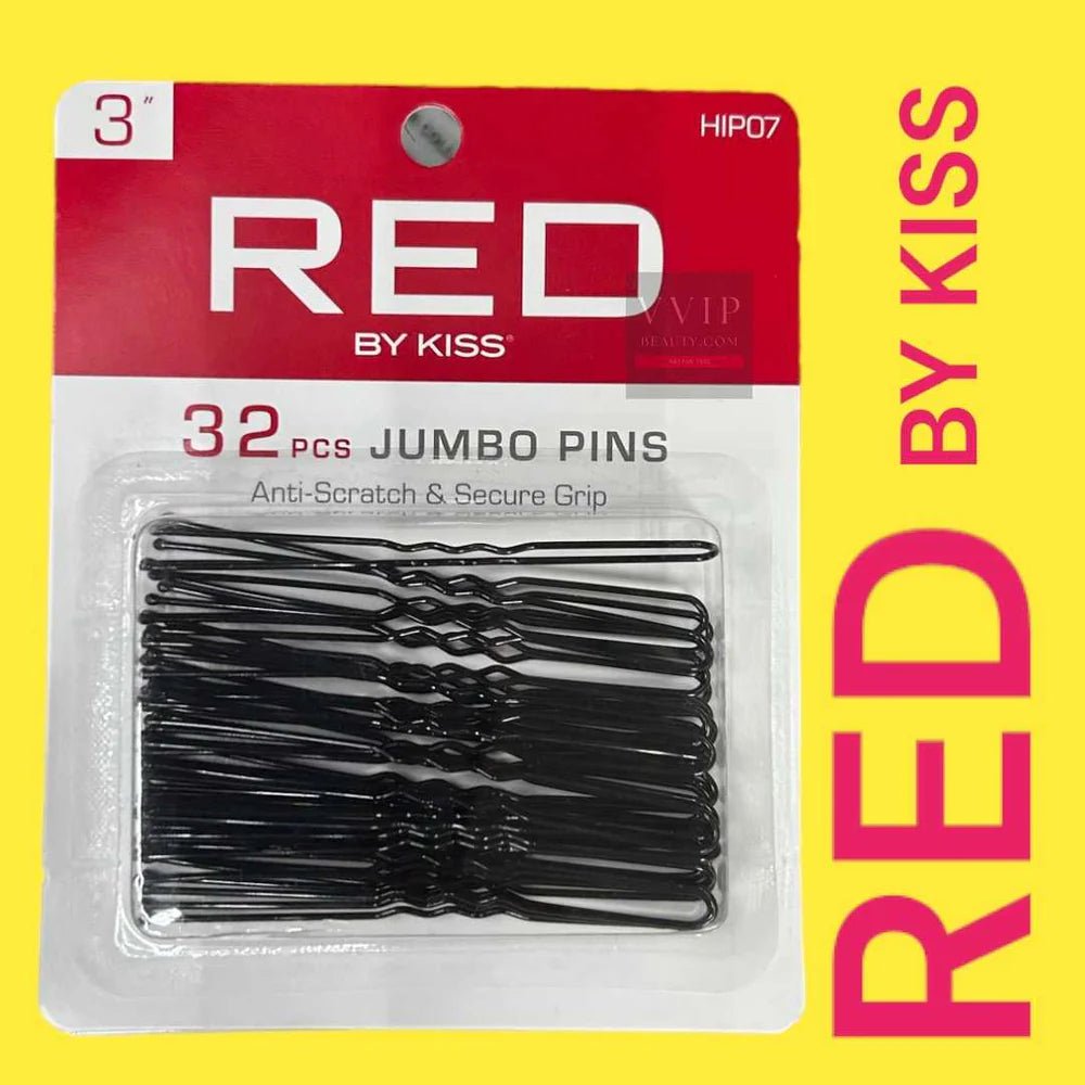 Red by Kiss 32 Pcs Jumbo Hair Pins | HIP07 – Extra - Strong Hold for Thick & Voluminous Hair - Beauty Exchange Beauty Supply