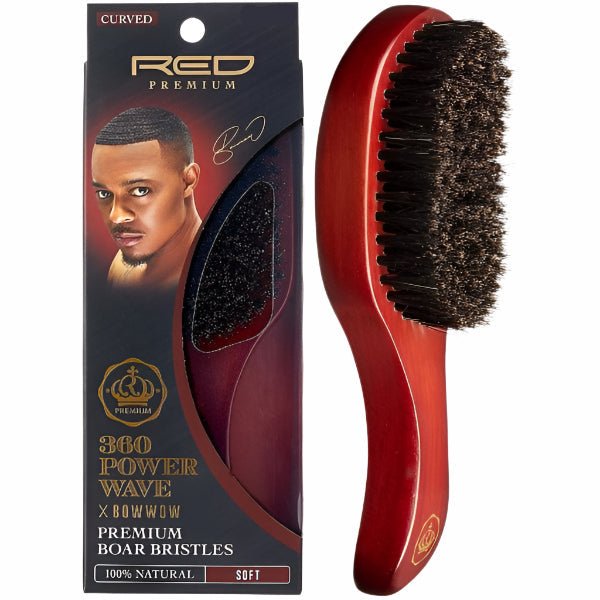 RED by KISS 360 Power Wave Brush BR18 – Premium Curved Design for Deep, Defined Waves | Medium Hard Bristles - Beauty Exchange Beauty Supply