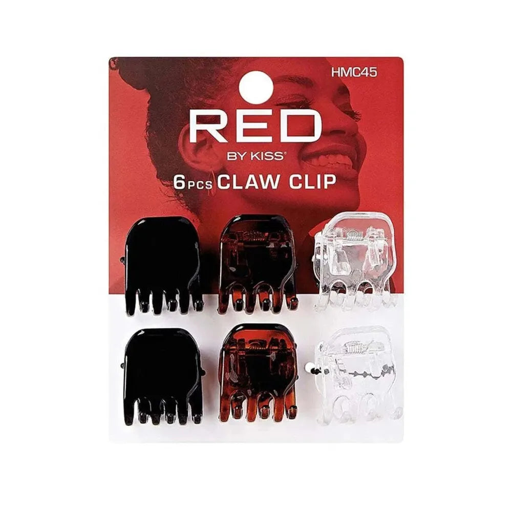 Red by Kiss 6 - Piece Claw Clip Set – Assorted Sizes for Strong Hold and Comfortable Styling (HMC45) - Beauty Exchange Beauty Supply