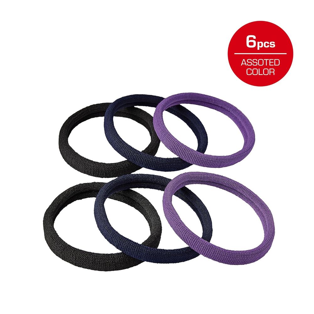 Red by Kiss 8 Pcs Medium Ponytail Holders – Assorted Colors, Strong Hold, No Breakage (HEB24) - Beauty Exchange Beauty Supply