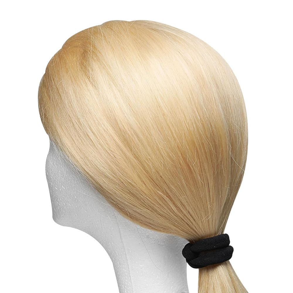 Red by Kiss 8 Pcs Medium Ponytail Holders – No Damage, Strong Hold (Black, HEB23) - Beauty Exchange Beauty Supply
