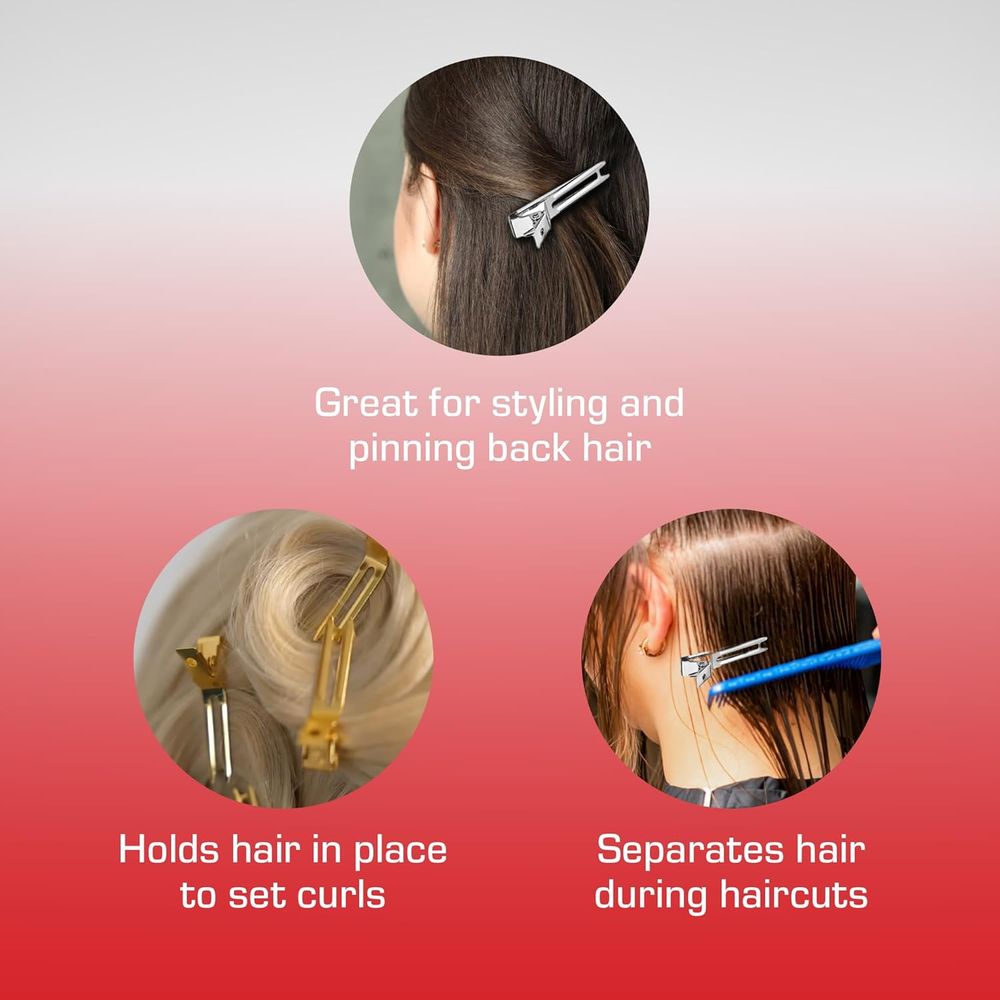 Red by Kiss 80 Pcs Slide - In Hair Pins | 1¾" – HMC18 – Easy, Strong Hold for Everyday Styling - Beauty Exchange Beauty Supply