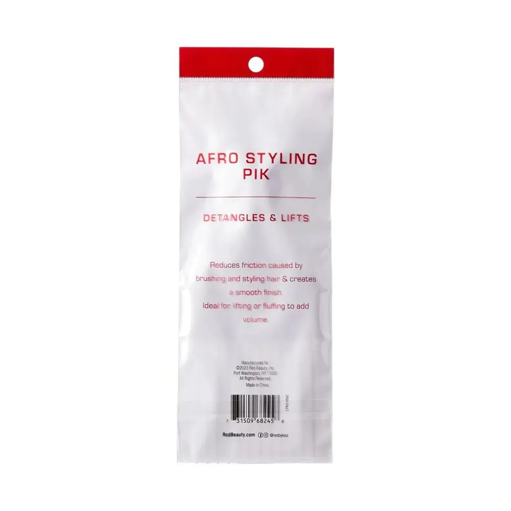 Red by Kiss Afro Styling Pik – CPK01 | Durable Wide - Tooth Pik for Lifting, Fluffing & Volumizing Natural Hair - Beauty Exchange Beauty Supply