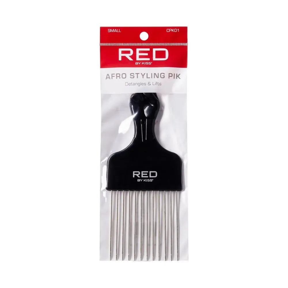 Red by Kiss Afro Styling Pik – CPK01 | Durable Wide - Tooth Pik for Lifting, Fluffing & Volumizing Natural Hair - Beauty Exchange Beauty Supply