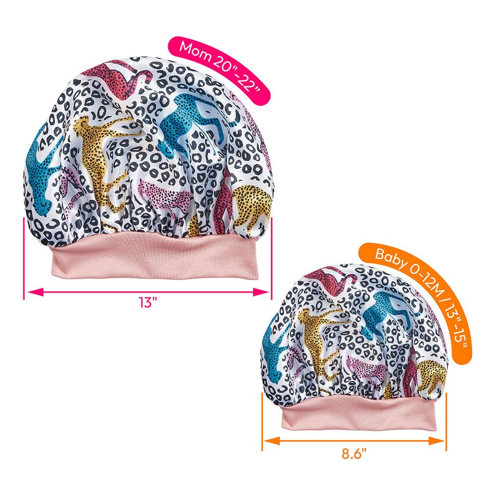 Red by Kiss Baby Satin Premium Bonnet 2 - in - 1 Mommy & Me Set – Matching Hair Protection in Cheetah, Leopard & Paisley Prints | BH09–BH11 - Beauty Exchange Beauty Supply