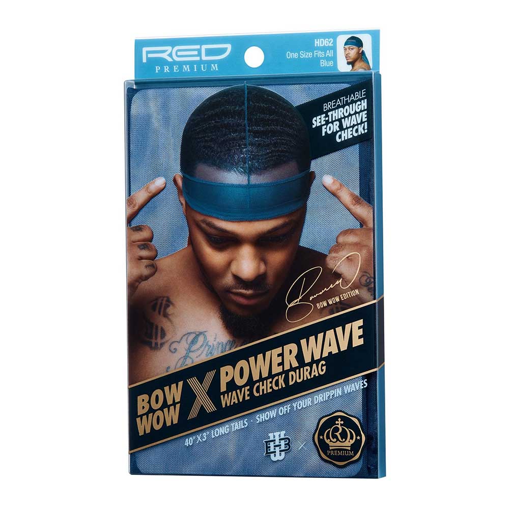 Red by Kiss Bow Wow X Power Wave Check Durag – Street Style Meets Wave Compression | HD61–HD64 - Beauty Exchange Beauty Supply