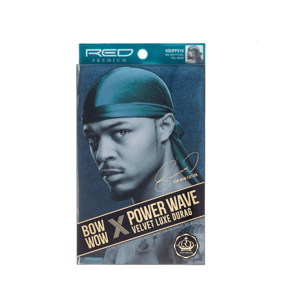Red by Kiss Bow Wow X Power Wave Velvet Durag – Premium Velvet Compression - Beauty Exchange Beauty Supply