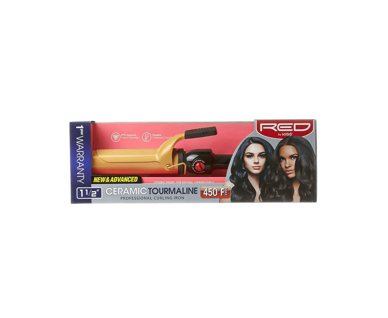 Red by Kiss Ceramic Curling Iron 1 1/2 Inch - Beauty Exchange Beauty Supply