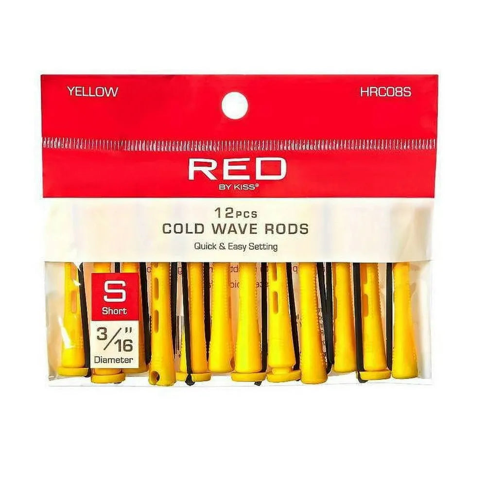 Red by Kiss Cold Wave Rods | HRC01S–HRC09S & HRC08L | For Smooth, Defined, Heat - Free Curls - Beauty Exchange Beauty Supply