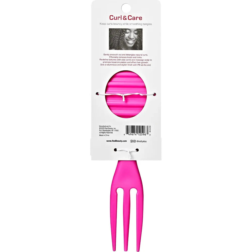 Red by Kiss Curl & Care Pink HH273 – Detangle, Define & Care for Curls | Size: Standard Brush - Beauty Exchange Beauty Supply