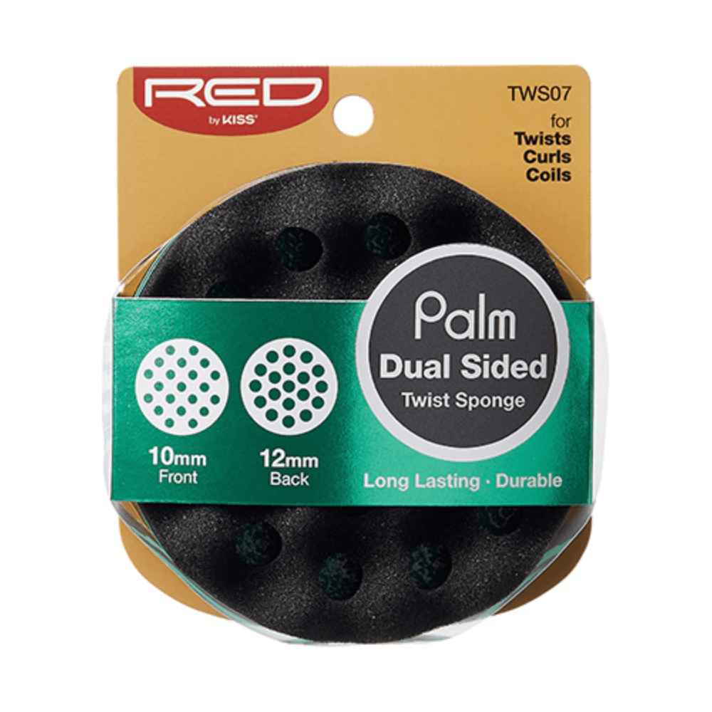 RED by Kiss Curved Dual Sponge Glove TWS07 – 2 - in - 1 Twist Sponge for Clean Curls & Coils - Beauty Exchange Beauty Supply