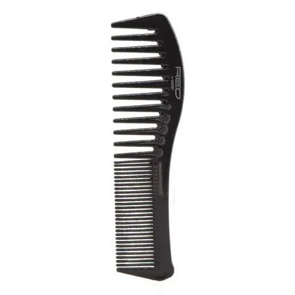 Red by Kiss Cut & Detangler Comb – Black, 2 - in - 1 Trimmer & Detangler for Wigs, Wet Hair & Light Cutting | HM39 | Safe, Dual - Use Tool - Beauty Exchange Beauty Supply