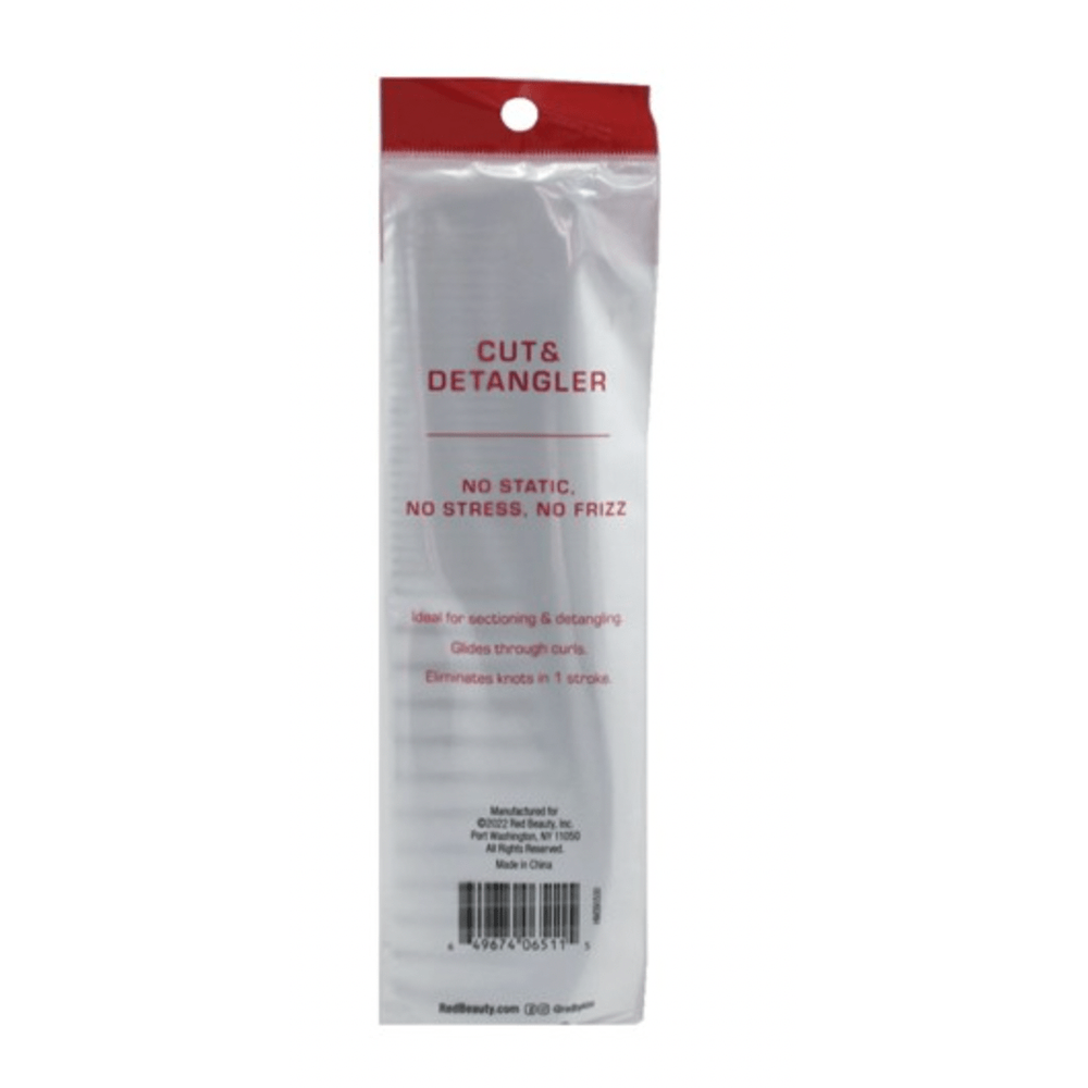 Red by Kiss Cut & Detangler Comb – Black, 2 - in - 1 Trimmer & Detangler for Wigs, Wet Hair & Light Cutting | HM39 | Safe, Dual - Use Tool - Beauty Exchange Beauty Supply