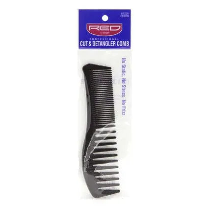 Red by Kiss Cut & Detangler Comb – Black, 2 - in - 1 Trimmer & Detangler for Wigs, Wet Hair & Light Cutting | HM39 | Safe, Dual - Use Tool - Beauty Exchange Beauty Supply