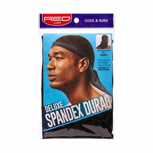 Red by Kiss Deluxe Spandex Durag – Ultra Stretch & Breathable Fit for 360 Waves & Protective Styling - Beauty Exchange Beauty Supply